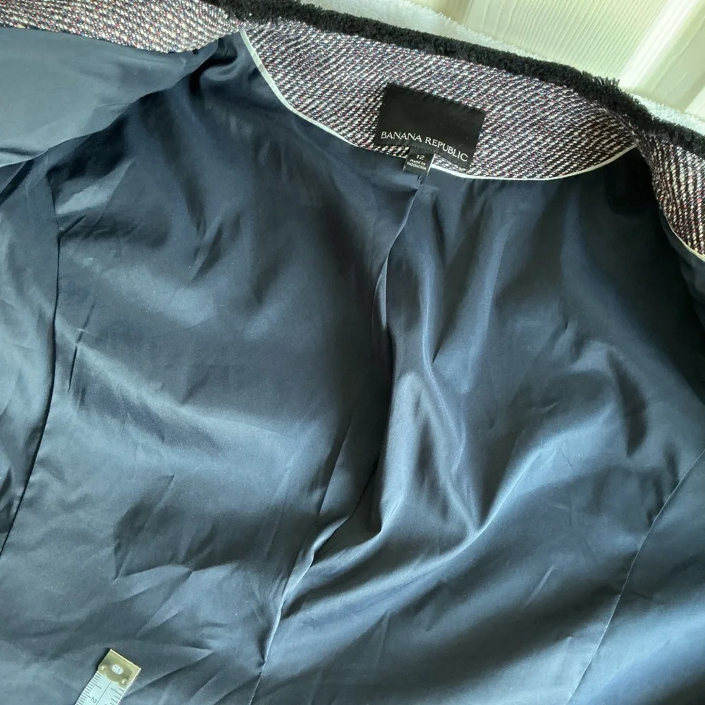 Banana Republic Black and Gray Blazer Sz 12